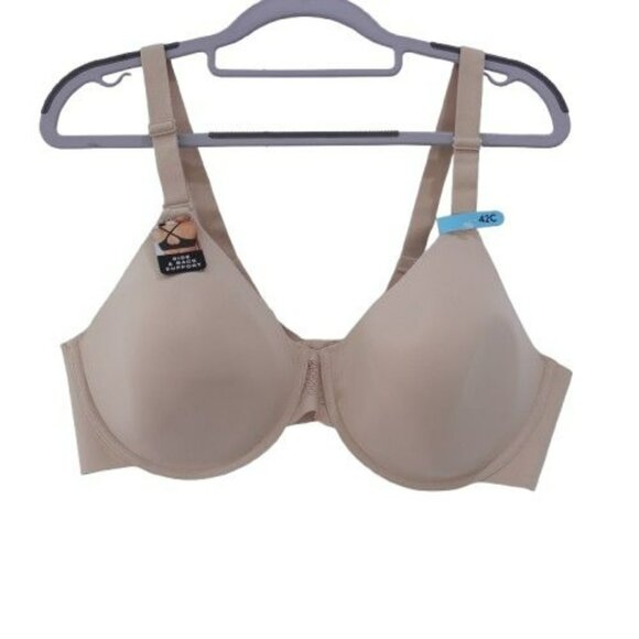 NEW Bali Ultimate Smoothing Lightweight T-Shirt Underwire Bra 42C Beige DF4481 - Picture 1 of 8